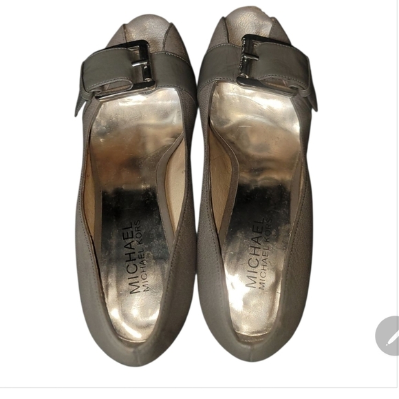 Michael Kors allister Gray Peep-Toe Heels Stiletto 6 - Picture 4 of 7